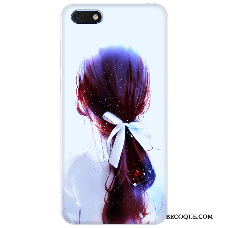 Huawei Y5 2018 Coque De Téléphone Étui Protection Bleu Transparent Incassable