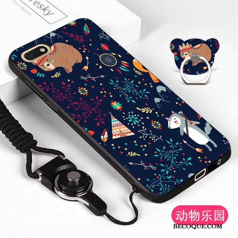 Huawei Y5 2018 Coque Dessin Animé Incassable Silicone Fluide Doux Blanc Ornements Suspendus