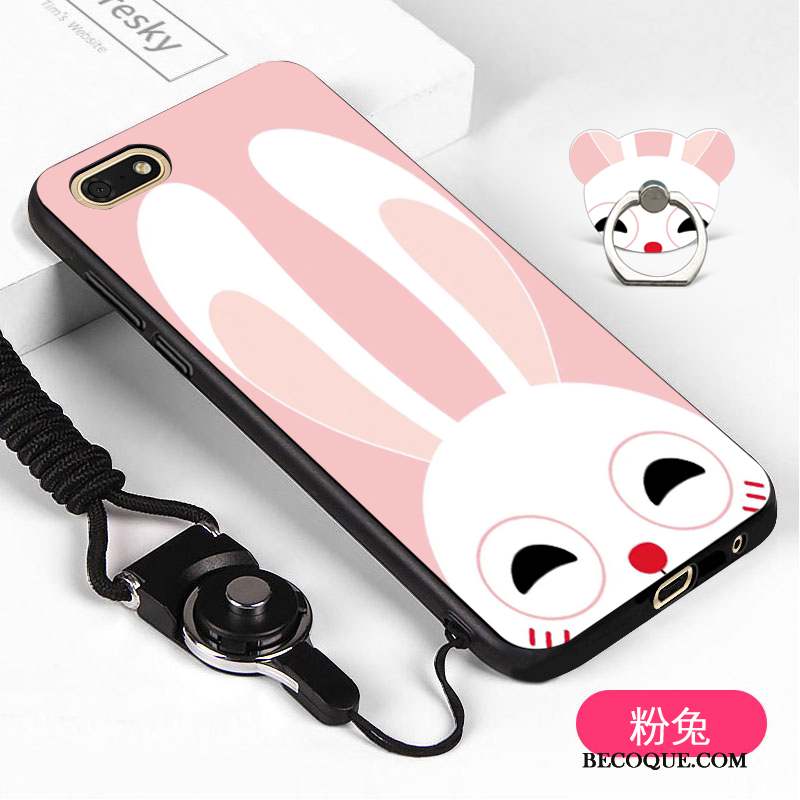 Huawei Y5 2018 Coque Dessin Animé Incassable Silicone Fluide Doux Blanc Ornements Suspendus