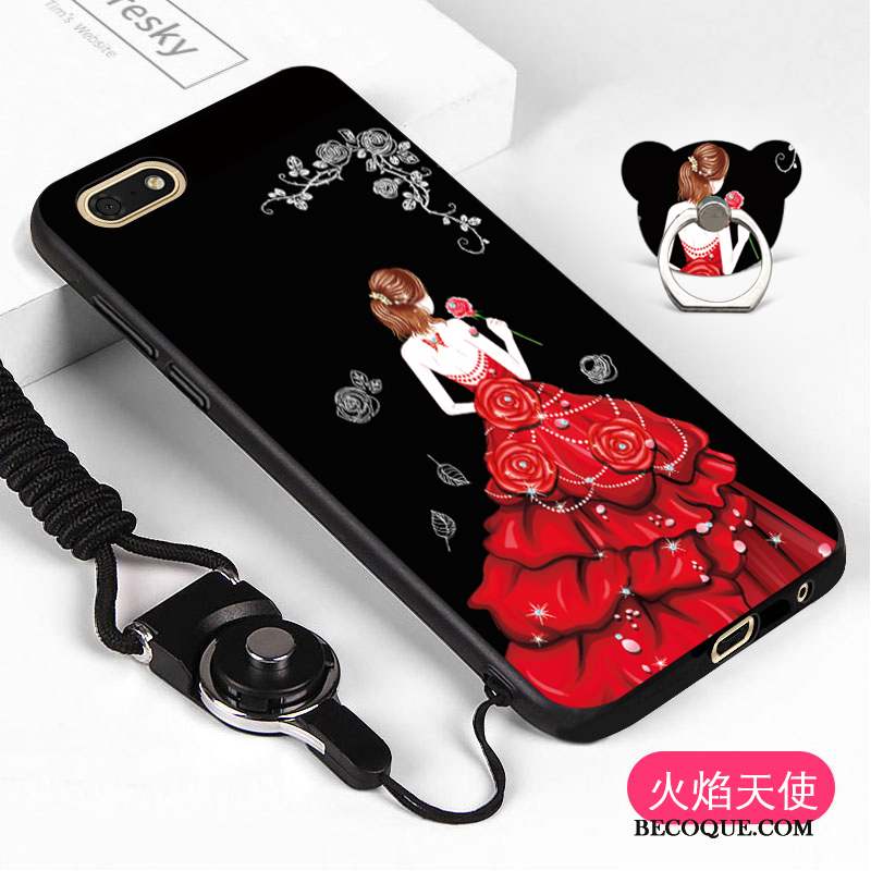 Huawei Y5 2018 Coque Dessin Animé Incassable Silicone Fluide Doux Blanc Ornements Suspendus