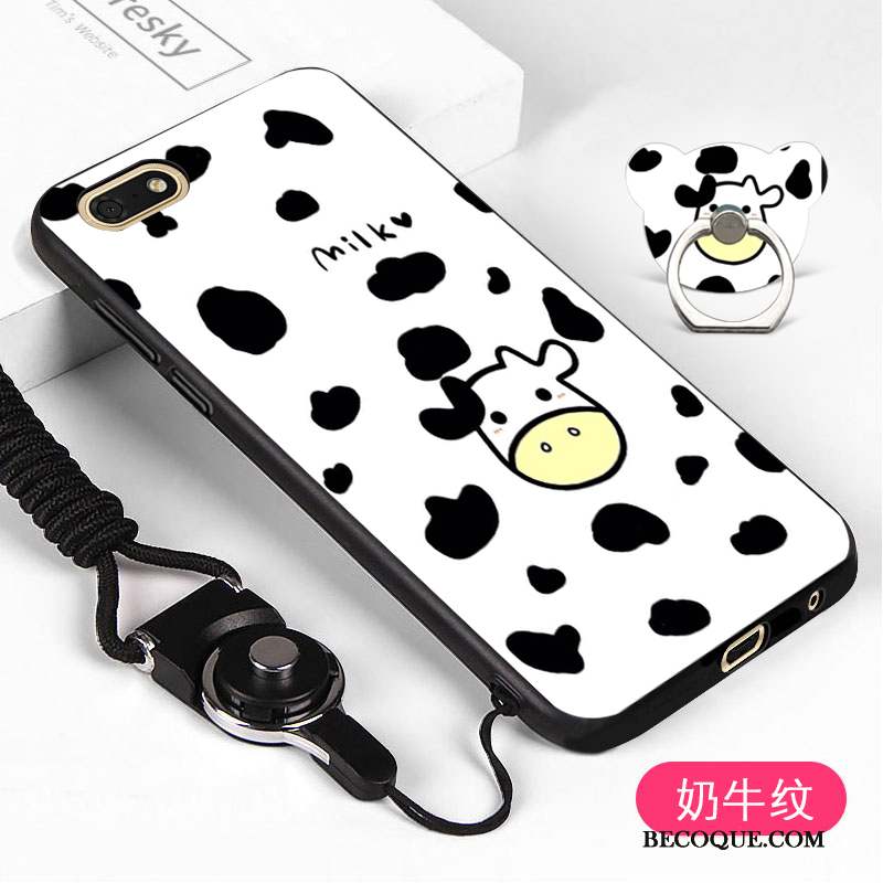 Huawei Y5 2018 Coque Dessin Animé Incassable Silicone Fluide Doux Blanc Ornements Suspendus