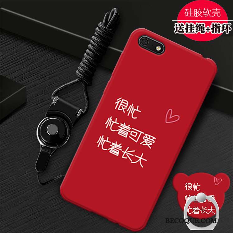 Huawei Y5 2018 Personnalité Rouge Mode Fluide Doux Coque De Téléphone Support