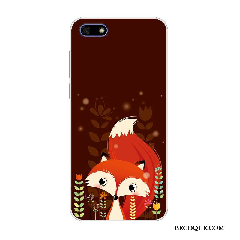 Huawei Y5 2018 Protection Incassable Dessin Animé Étui Vert Coque De Téléphone