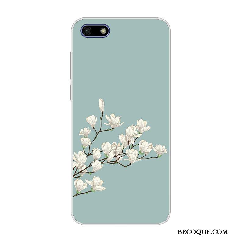 Huawei Y5 2018 Protection Incassable Dessin Animé Étui Vert Coque De Téléphone