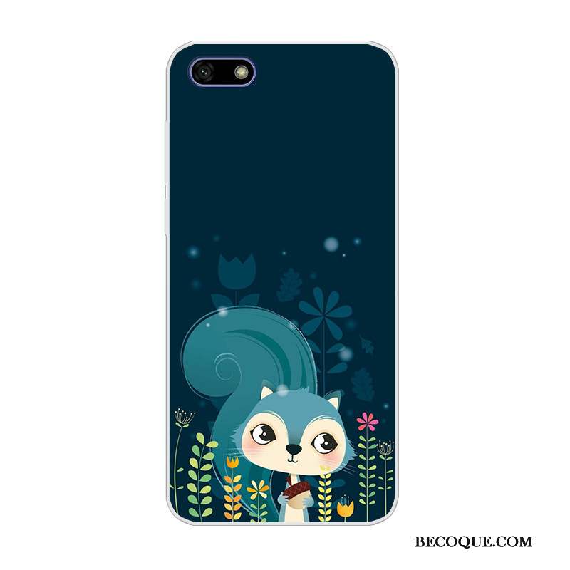 Huawei Y5 2018 Protection Incassable Dessin Animé Étui Vert Coque De Téléphone