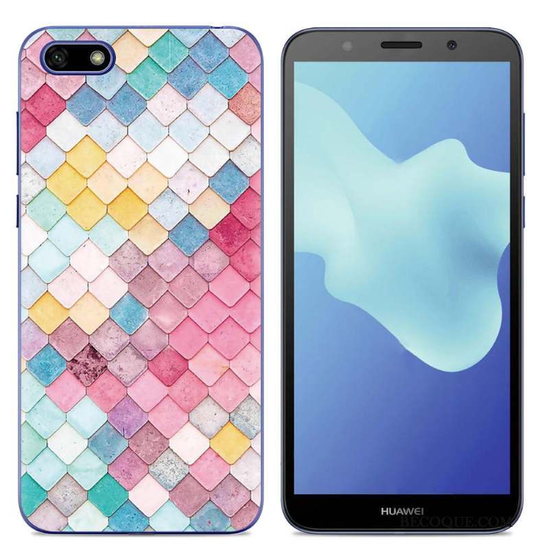 Huawei Y5 2018 Rose Simple Coque Étui Créatif Fluide Doux