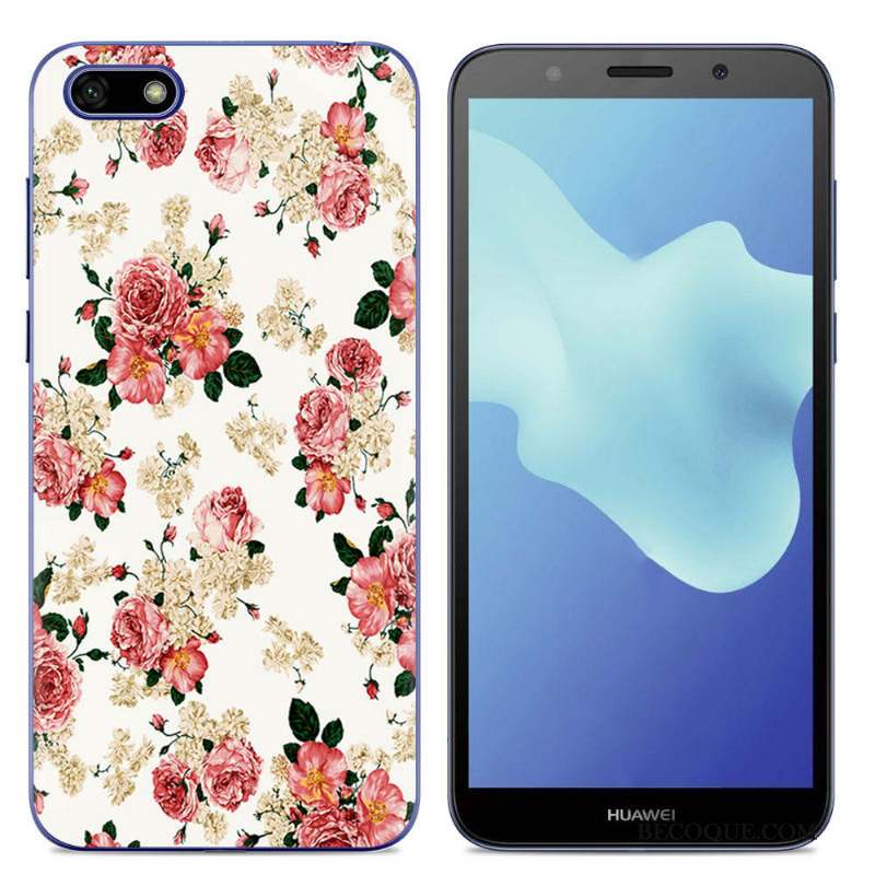 Huawei Y5 2018 Rose Simple Coque Étui Créatif Fluide Doux