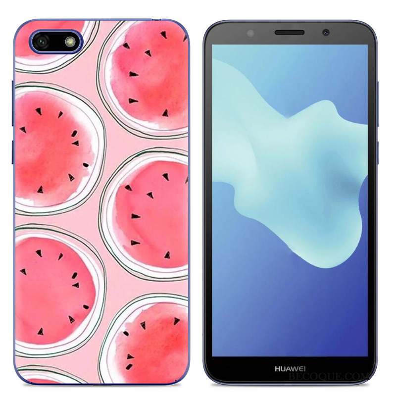 Huawei Y5 2018 Rose Simple Coque Étui Créatif Fluide Doux