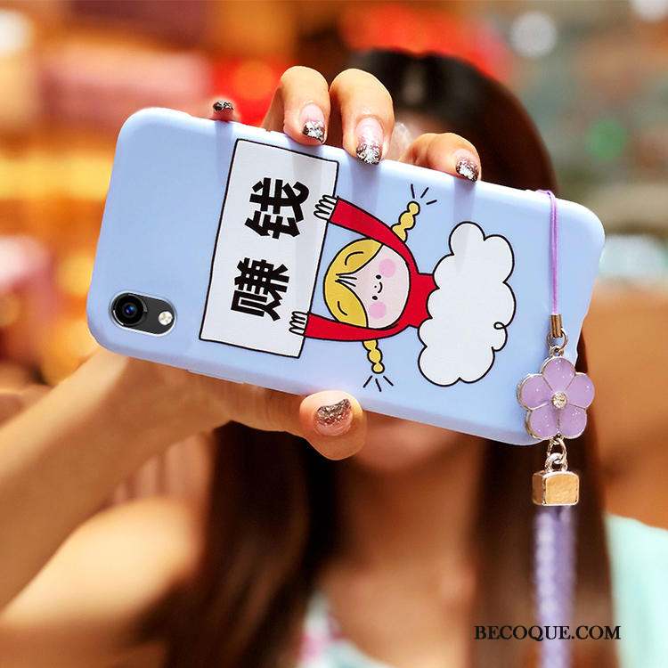 Huawei Y5 2019 Bleu Fluide Doux Anneau Coque De Téléphone Étui Charmant