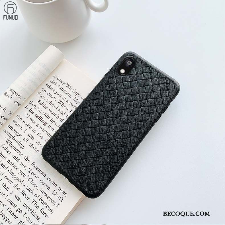 Huawei Y5 2019 Coque Business Étui Respirant Tissage Protection Tout Compris