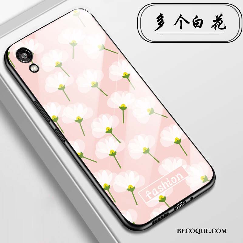 Huawei Y5 2019 Coque De Téléphone Ornements Suspendus Fleurs Vert Protection Verre