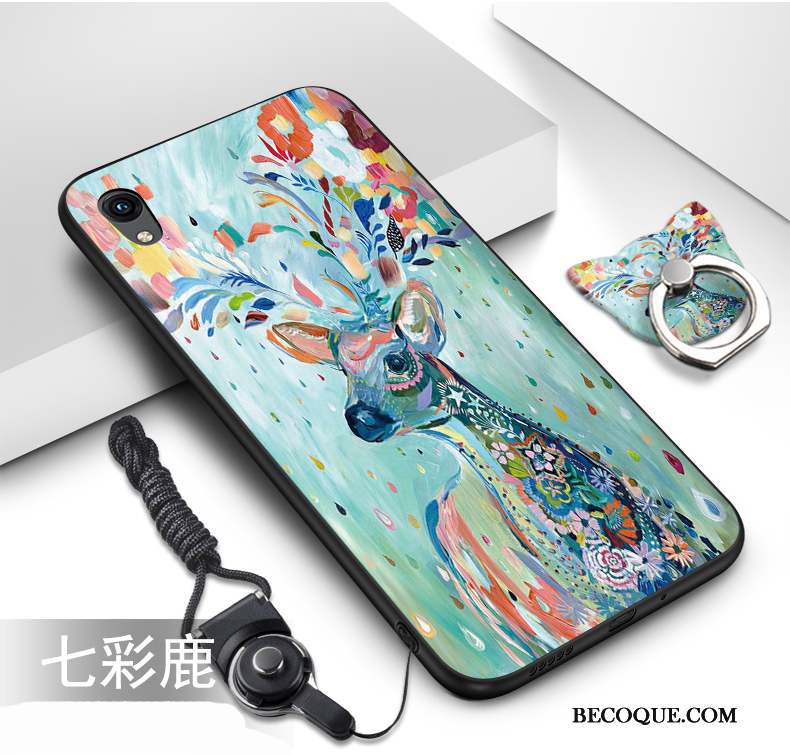 Huawei Y5 2019 Coque Étui Ornements Suspendus Téléphone Portable Peinture Support