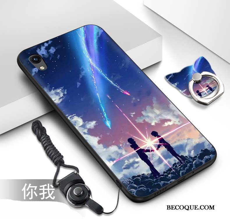 Huawei Y5 2019 Coque Étui Ornements Suspendus Téléphone Portable Peinture Support