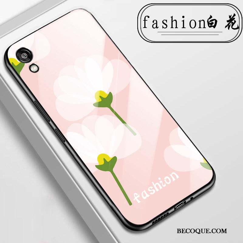 Huawei Y5 2019 Petit Coque De Téléphone Verre Fluide Doux Rose Protection