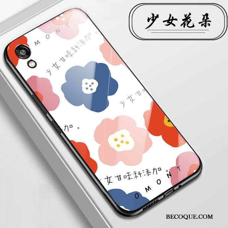 Huawei Y5 2019 Petit Coque De Téléphone Verre Fluide Doux Rose Protection