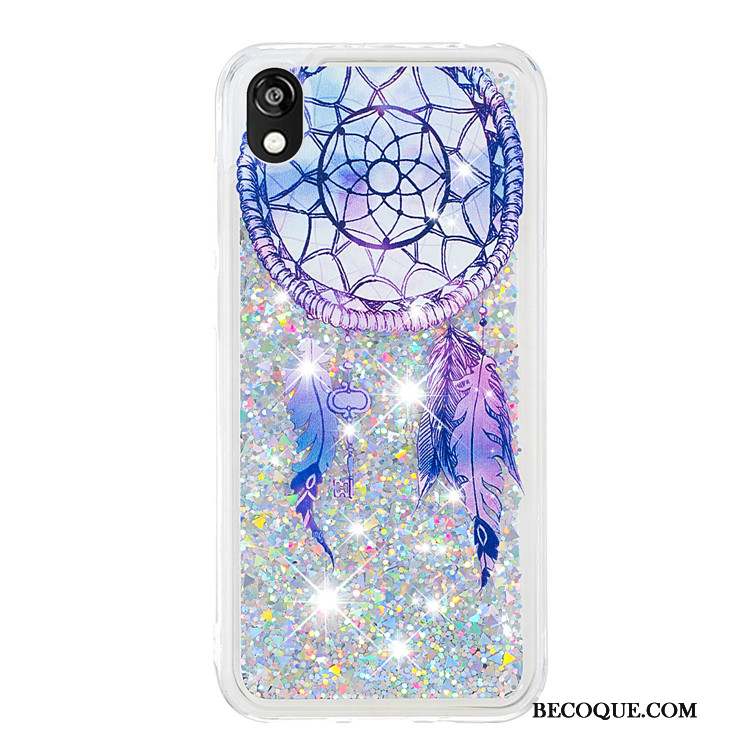 Huawei Y5 2019 Quicksand Coque De Téléphone Dessin Animé Étui Violet Fluide Doux