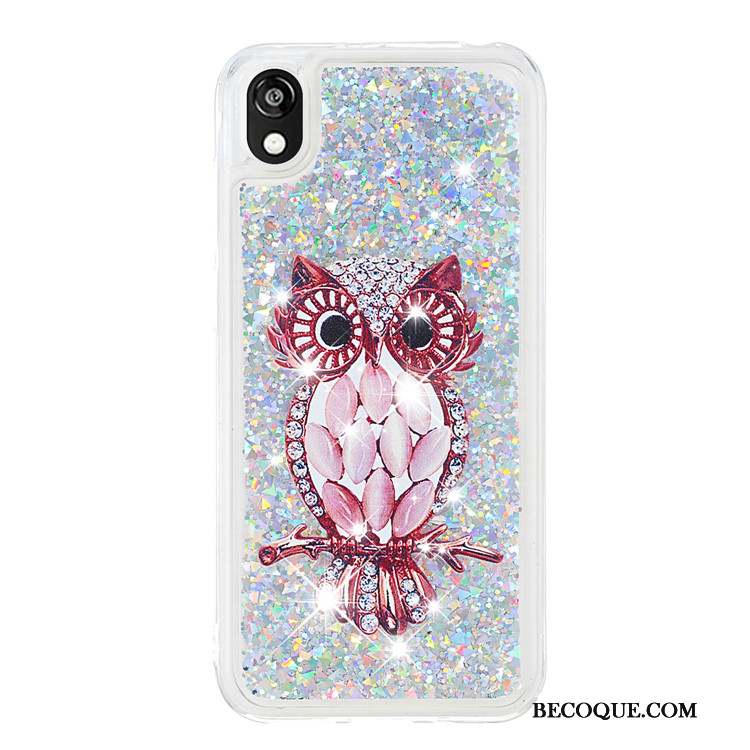 Huawei Y5 2019 Quicksand Coque De Téléphone Dessin Animé Étui Violet Fluide Doux