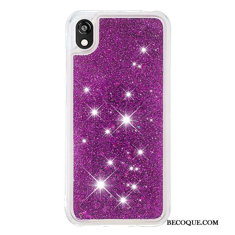 Huawei Y5 2019 Quicksand Coque De Téléphone Dessin Animé Étui Violet Fluide Doux