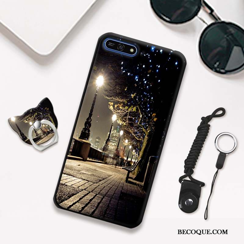 Huawei Y6 2018 Coque De Téléphone Protection Dessin Animé Étui Blanc