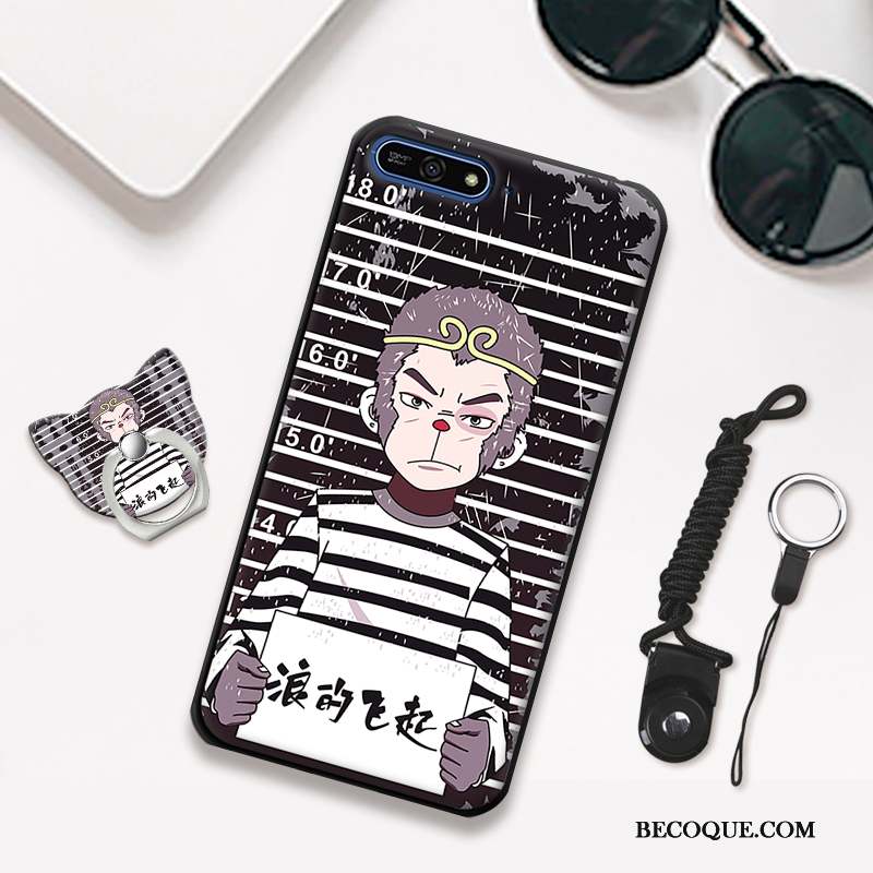 Huawei Y6 2018 Coque De Téléphone Protection Dessin Animé Étui Blanc