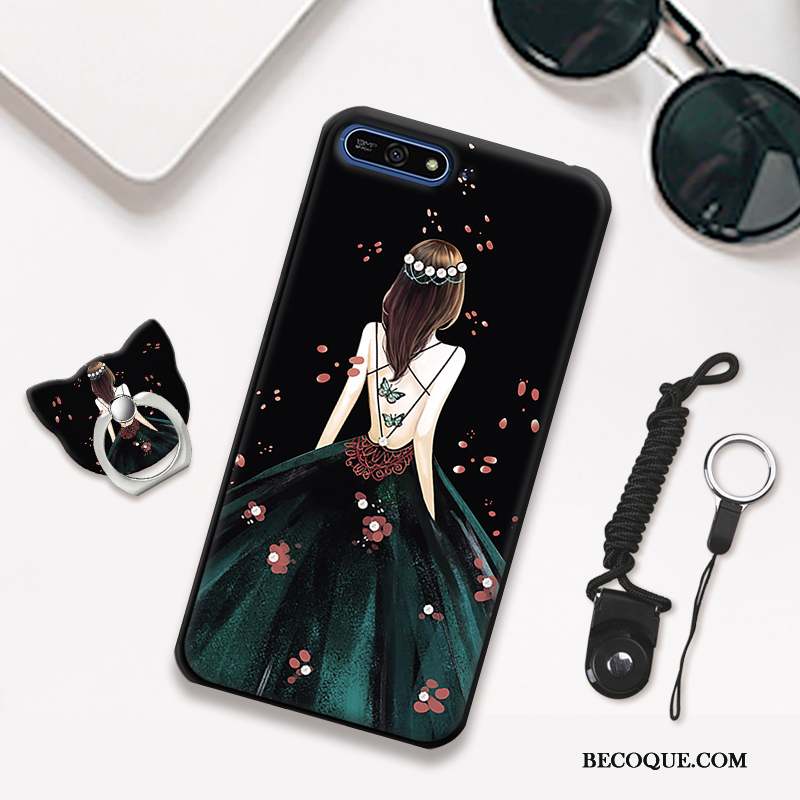 Huawei Y6 2018 Coque De Téléphone Protection Dessin Animé Étui Blanc