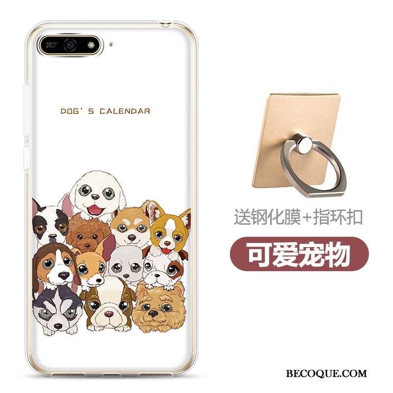 Huawei Y6 2018 Coque Protection Dessin Animé Tempérer Téléphone Portable Fluide Doux