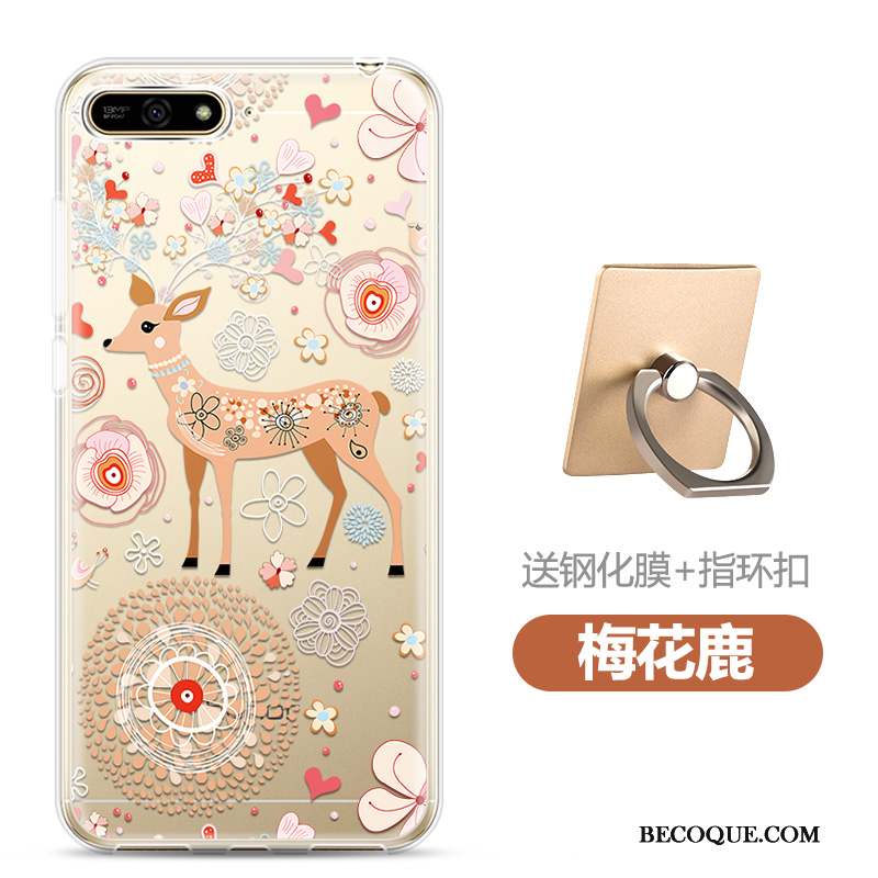 Huawei Y6 2018 Coque Protection Dessin Animé Tempérer Téléphone Portable Fluide Doux