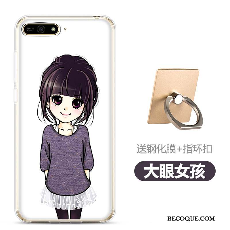 Huawei Y6 2018 Coque Protection Dessin Animé Tempérer Téléphone Portable Fluide Doux