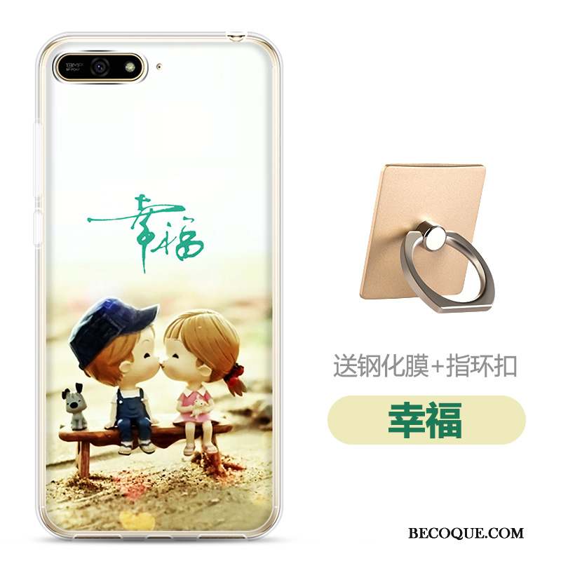 Huawei Y6 2018 Coque Protection Dessin Animé Tempérer Téléphone Portable Fluide Doux