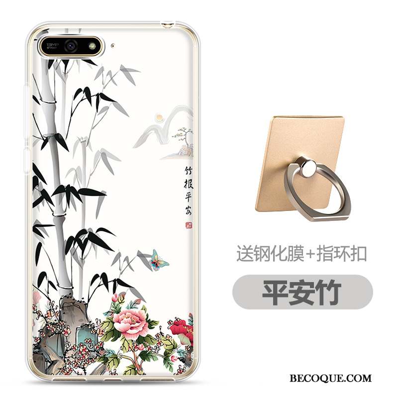 Huawei Y6 2018 Coque Protection Dessin Animé Tempérer Téléphone Portable Fluide Doux