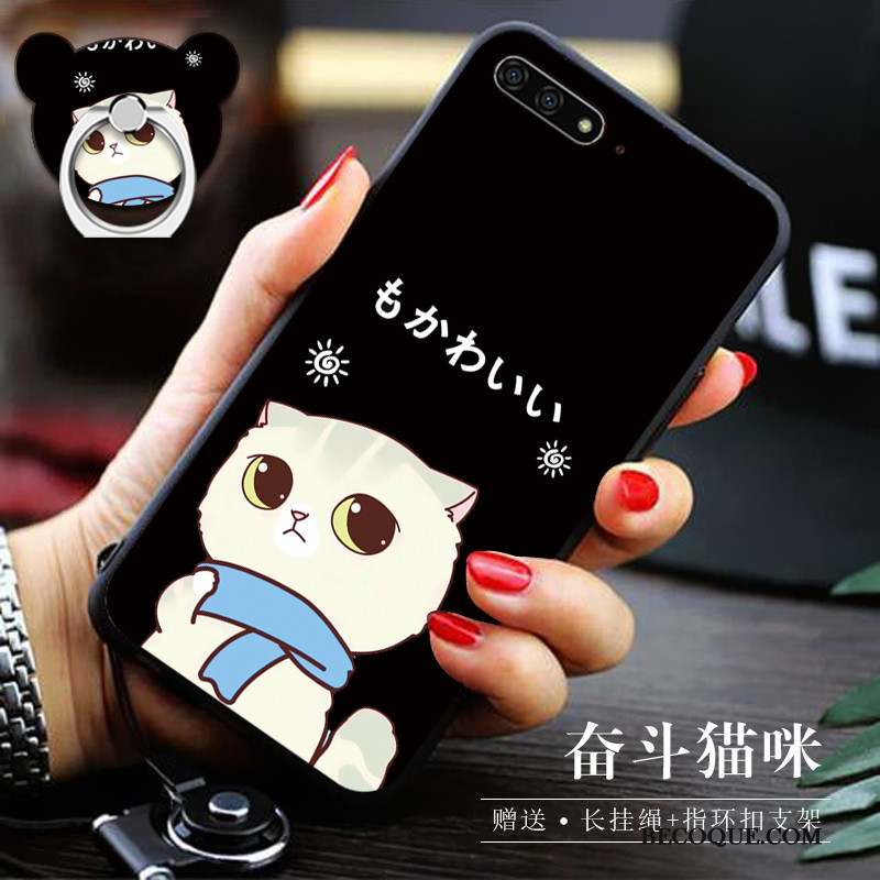 Huawei Y6 2018 Coque Protection Tout Compris Étui Dessin Animé Bleu Téléphone Portable