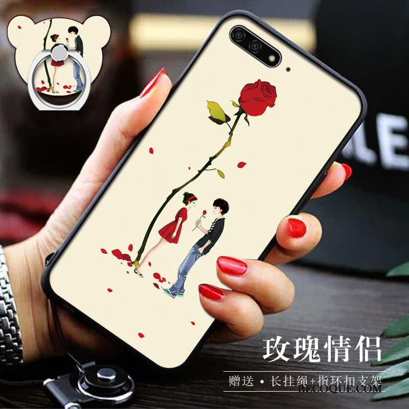 Huawei Y6 2018 Coque Protection Tout Compris Étui Dessin Animé Bleu Téléphone Portable