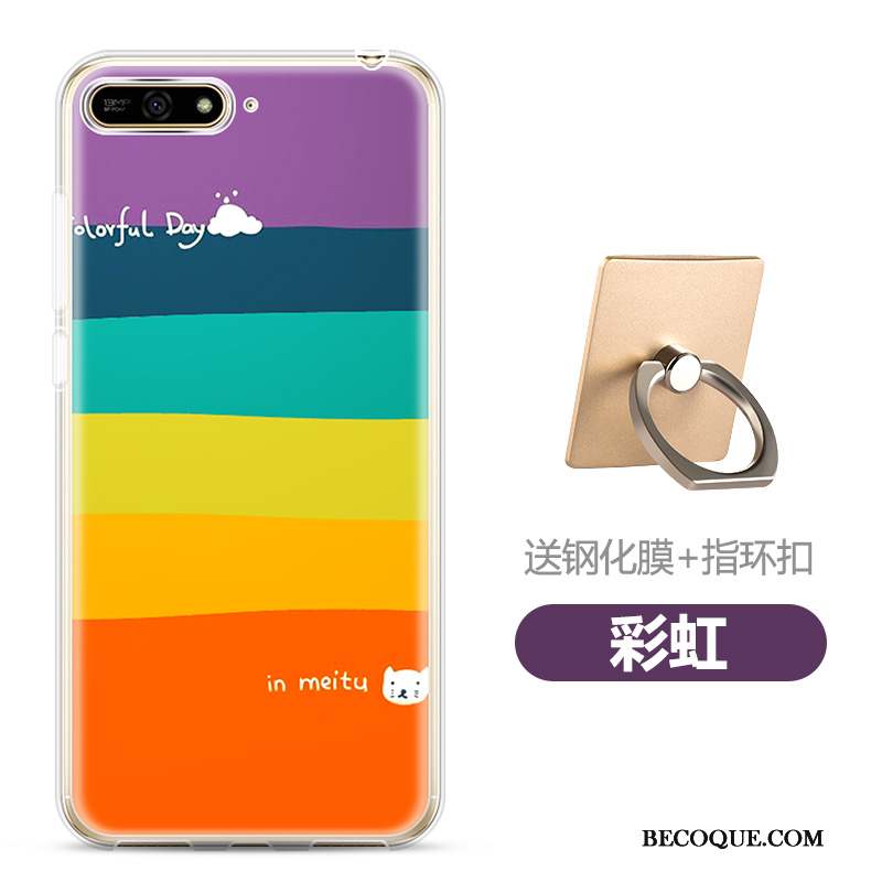 Huawei Y6 2018 Membrane Dessin Animé Coque Protection Fluide Doux Téléphone Portable