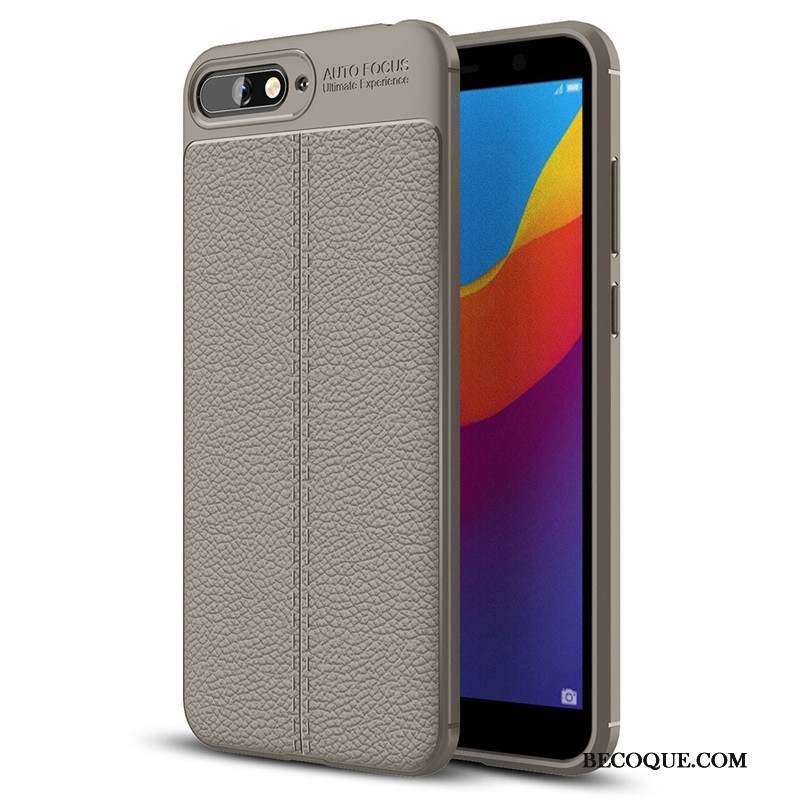 Huawei Y6 2018 Téléphone Portable Coque De Téléphone Litchi Silicone Cuir Protection