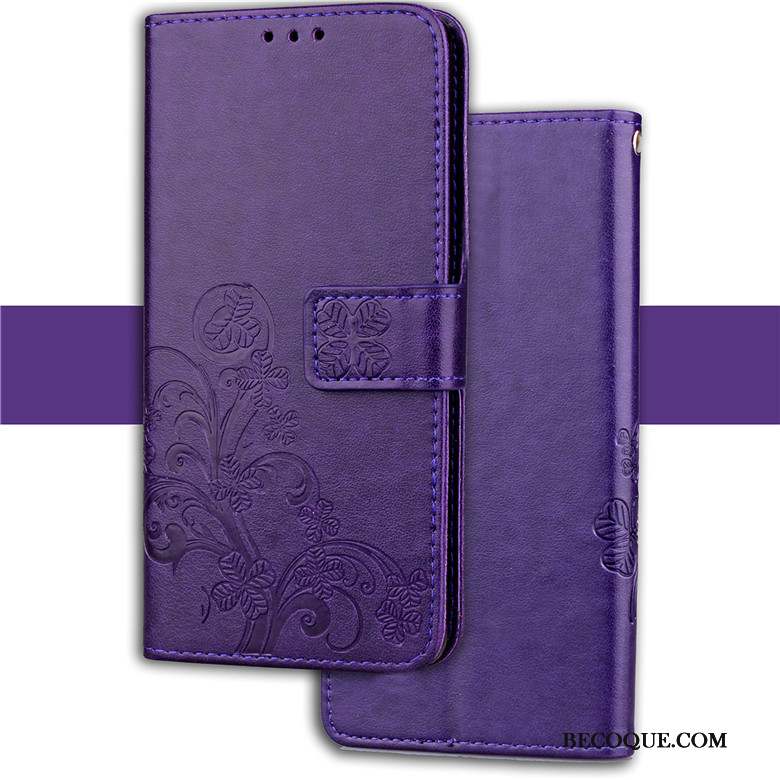 Huawei Y6 2018 Étui En Cuir Violet Coque De Téléphone Fluide Doux Protection Silicone