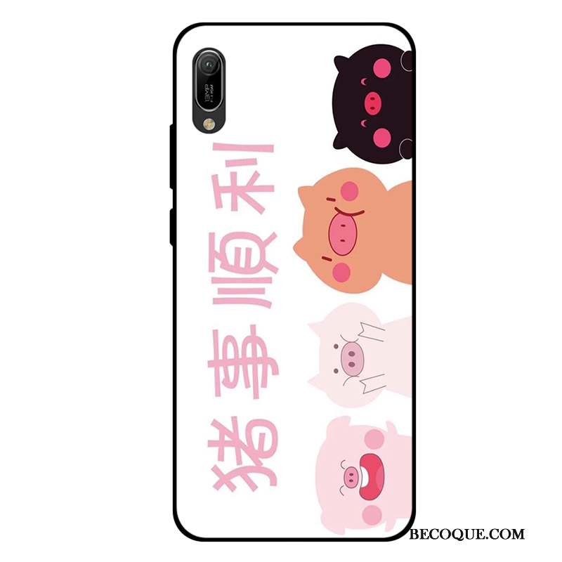 Huawei Y6 2019 Blanc Coque De Téléphone Tout Compris Fluide Doux Amoureux Silicone