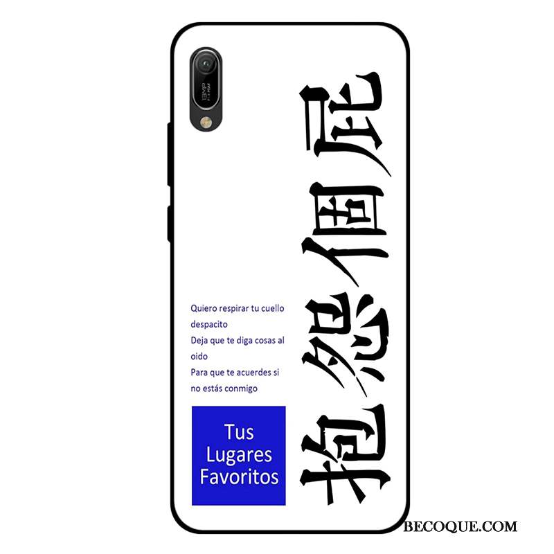 Huawei Y6 2019 Blanc Coque De Téléphone Tout Compris Fluide Doux Amoureux Silicone