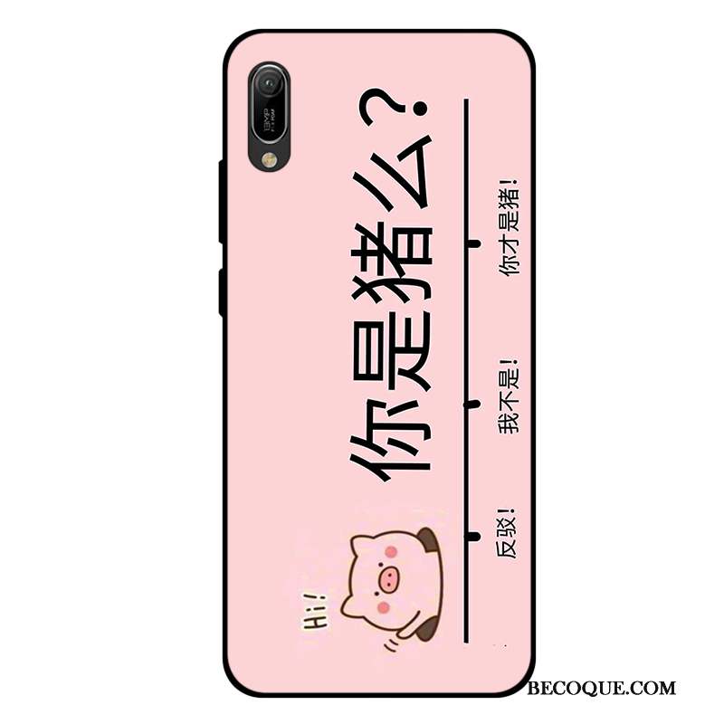 Huawei Y6 2019 Blanc Coque De Téléphone Tout Compris Fluide Doux Amoureux Silicone