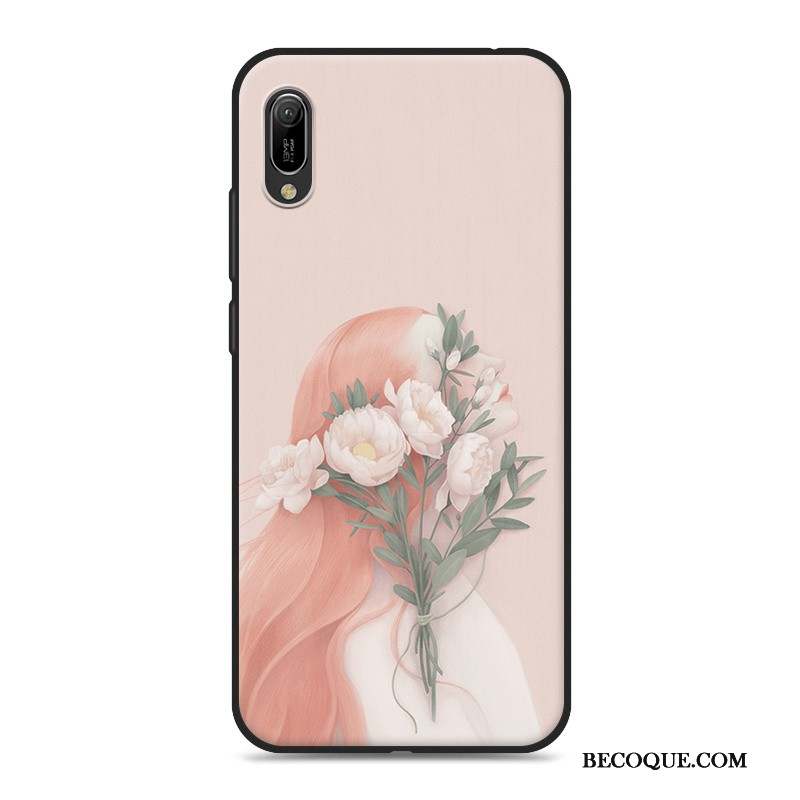 Huawei Y6 2019 Blanc Fluide Doux Coque De Téléphone Protection Étui