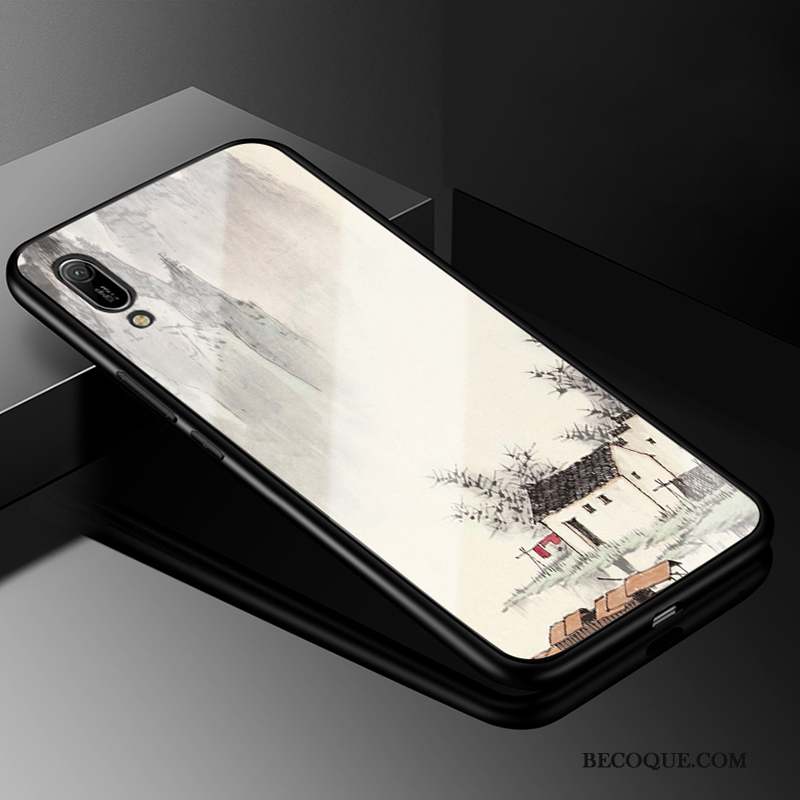 Huawei Y6 2019 Coque Bleu Tout Compris Dessin Animé Protection Charmant Étui