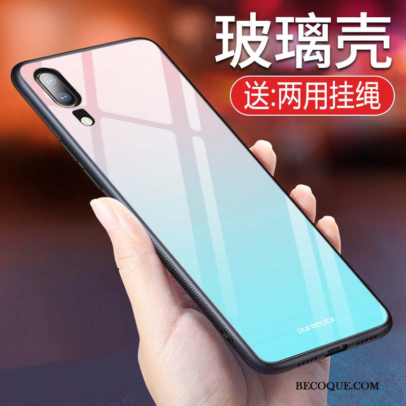 Huawei Y6 2019 Coque Couvercle Arrière Silicone Tout Compris Miroir Violet Incassable