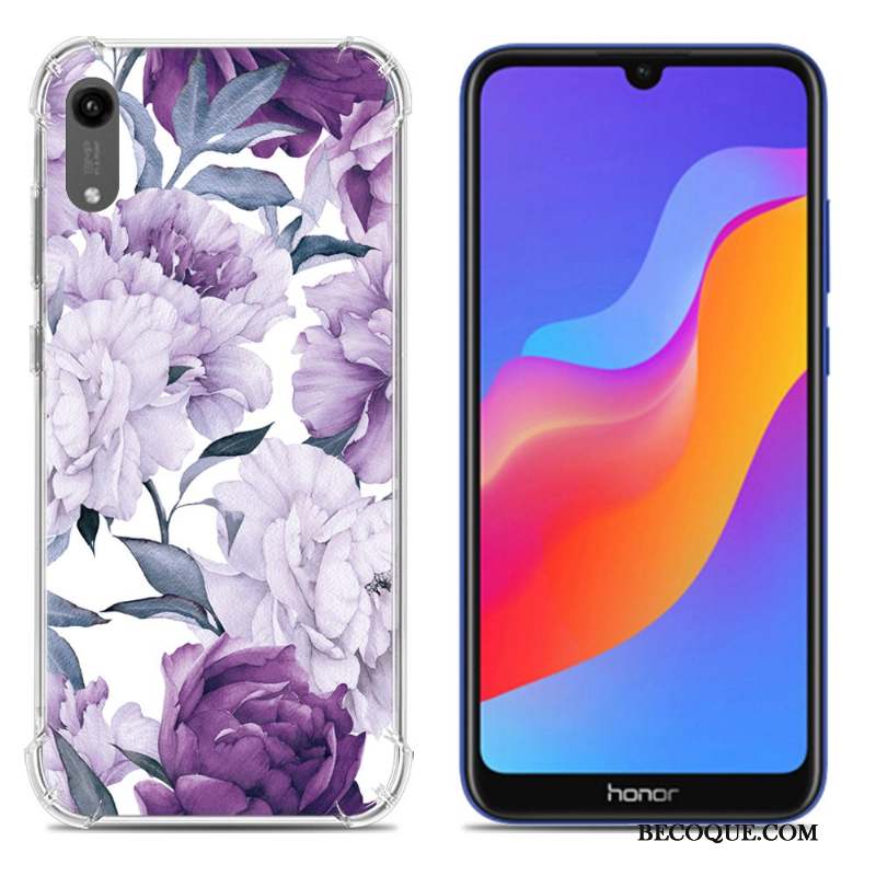 Huawei Y6 2019 Coque De Téléphone Incassable Modèle Fleurie Créatif Silicone Étui