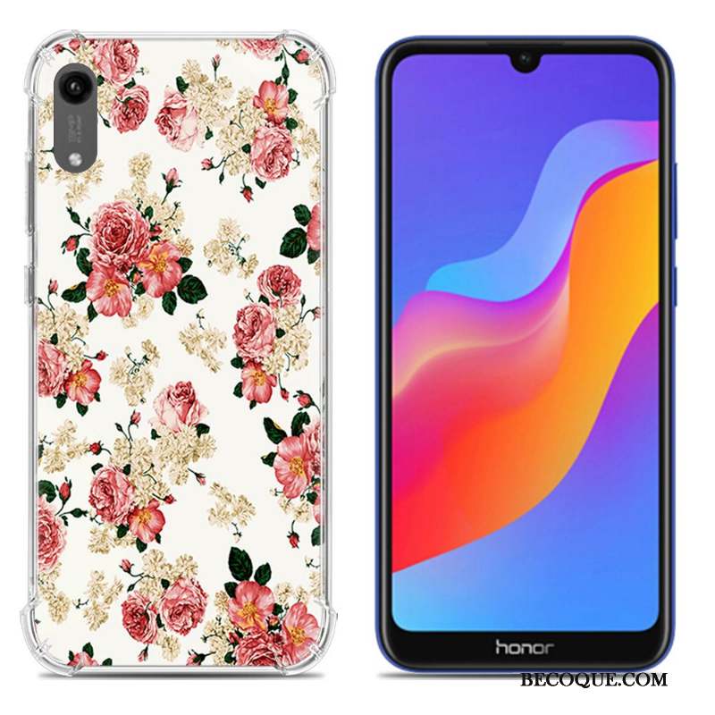 Huawei Y6 2019 Coque De Téléphone Incassable Modèle Fleurie Créatif Silicone Étui