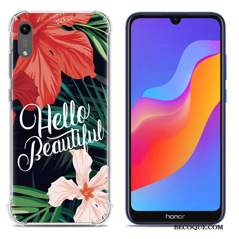 Huawei Y6 2019 Coque De Téléphone Incassable Modèle Fleurie Créatif Silicone Étui