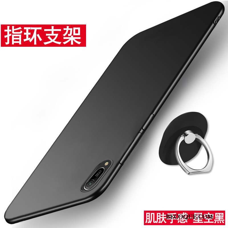 Huawei Y6 2019 Coque Fluide Doux Délavé En Daim De Téléphone Silicone Nouveau