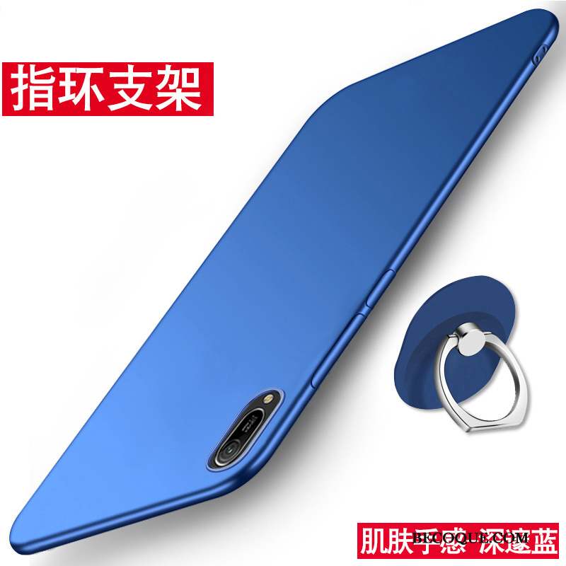 Huawei Y6 2019 Coque Fluide Doux Délavé En Daim De Téléphone Silicone Nouveau