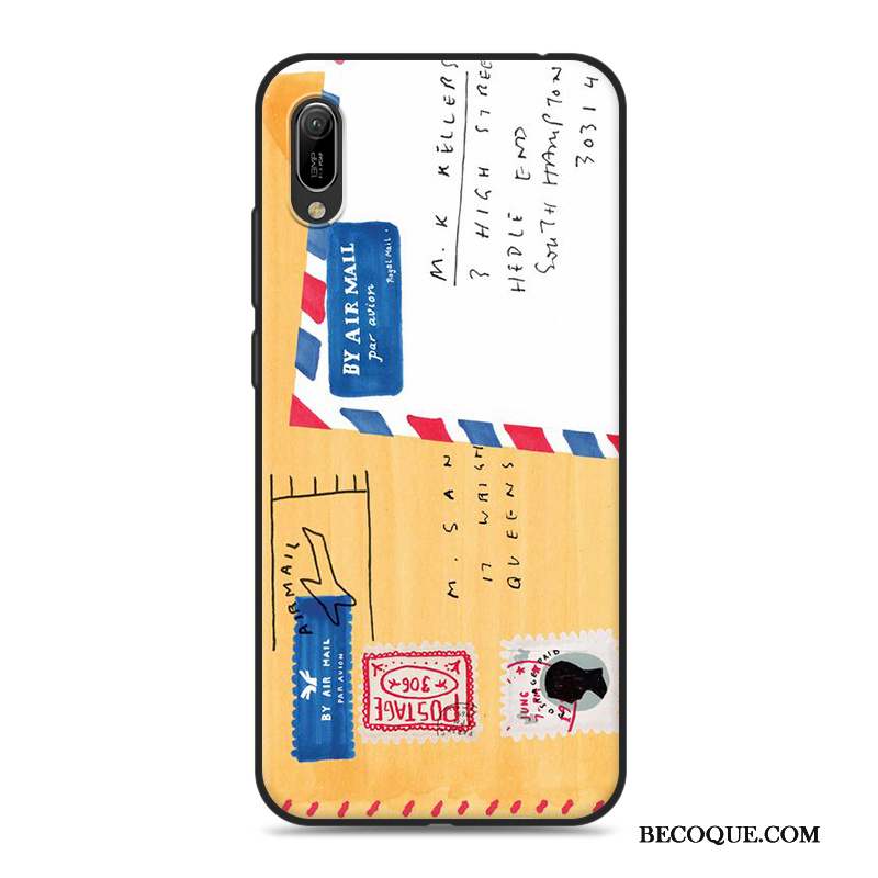 Huawei Y6 2019 Coque Noir Protection Silicone Fluide Doux Incassable Étui