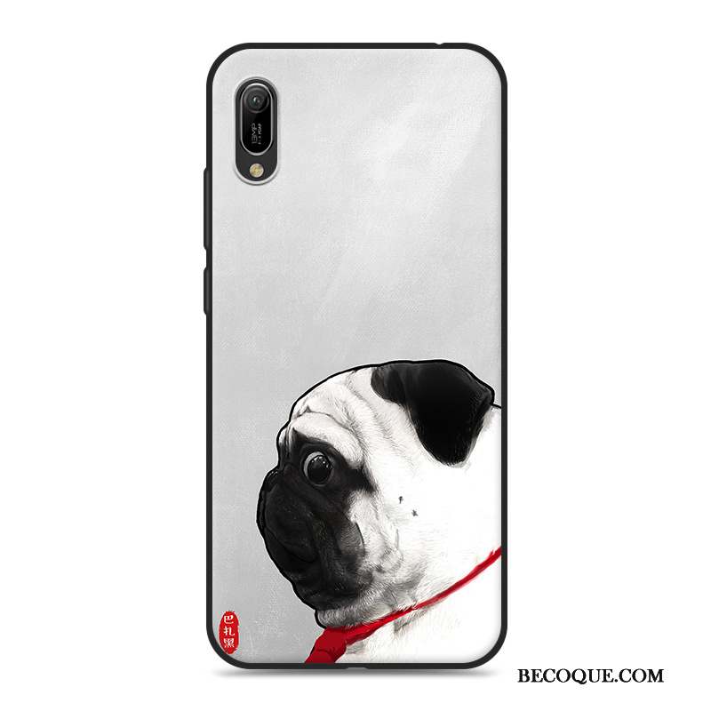 Huawei Y6 2019 Coque Tendance Amoureux Rose Silicone Marque De Tendance Net Rouge