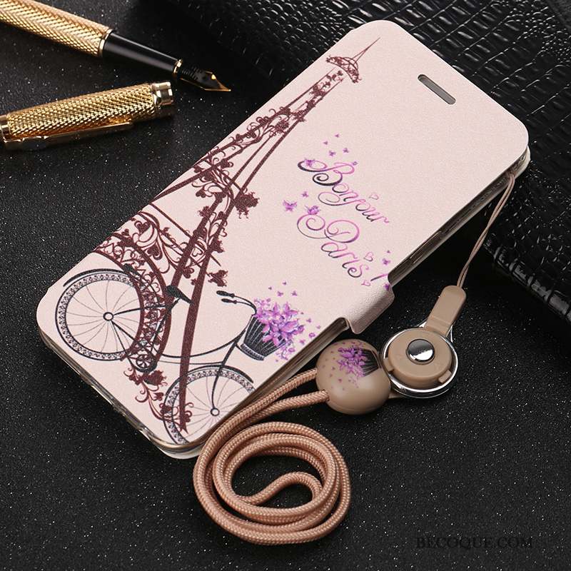 Huawei Y6 2019 Ornements Suspendus Clamshell Coque De Téléphone Étui En Cuir Violet Charmant