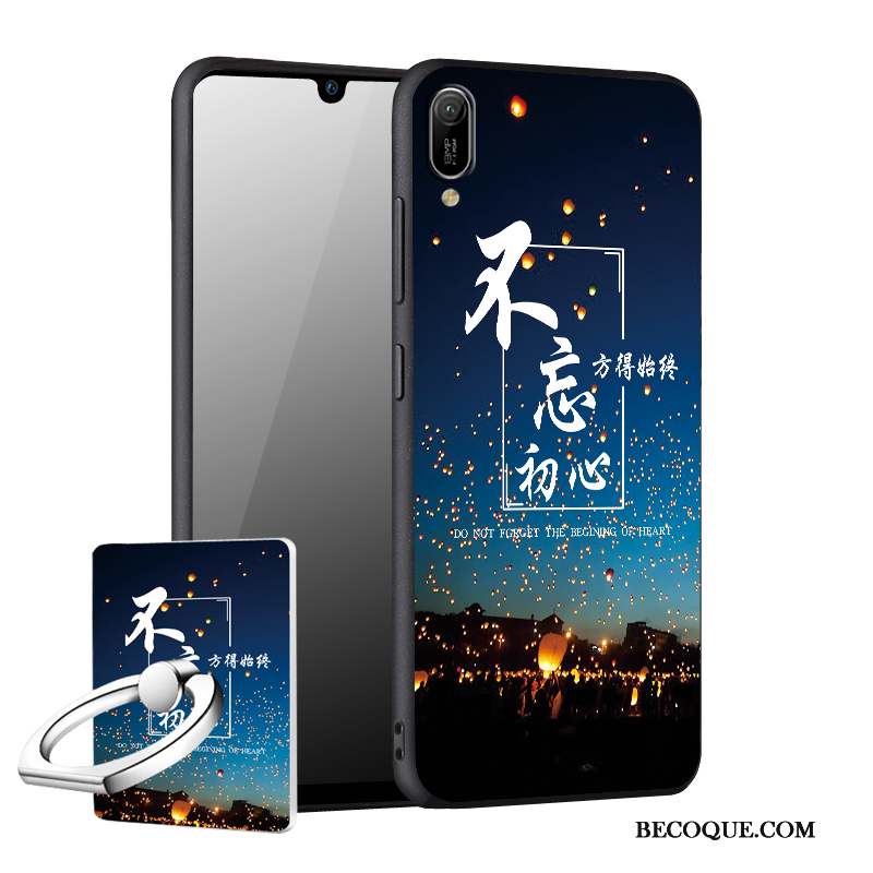 Huawei Y6 2019 Personnalité Protection Incassable Noir Étui Coque De Téléphone